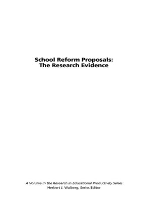 cover image of School Reform Proposals